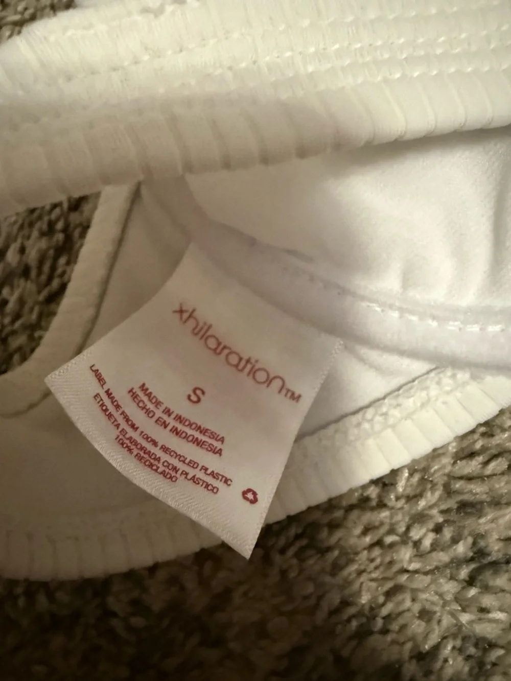 Target White Ribbed Underwire Bikini top size small - Picture 2 of 2